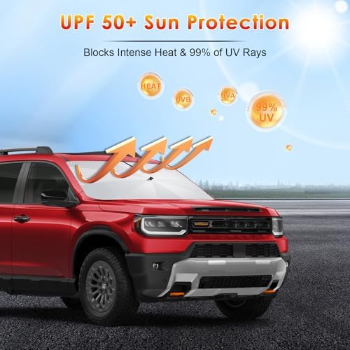 Umbrella Sunshade for Car Windshield 2026 Honda Passport, Custom Fit Windshield Sun Protector Cover, 6-Layer Heat-Resistant Fabric, Ultra-Strong Fiberglass Frame, Quick Setup (for 2026 Passport) - Image 3