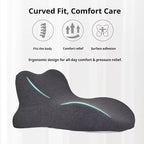 27° Angle Perfect Position Ergonomic Memory Foam Wedge Pillow, Provides Waist and Neck Contoured Support (Dark Gray) (Light Gray) - Image 3