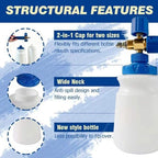 ESP Car Wash Foam Cannon, 1/4" Quick Connect Foam Gun with Adjustable Spray, Alloy Body, Wide Mouth Bottle & Versatile Converter for Car Cleaning & Outdoor Use - Image 4