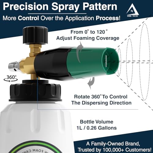 DBR Tech® Foam Cannon for Pressure Washer | Pro Grade, 1.1mm Orifice, 1000-4000 PSI - Image 4