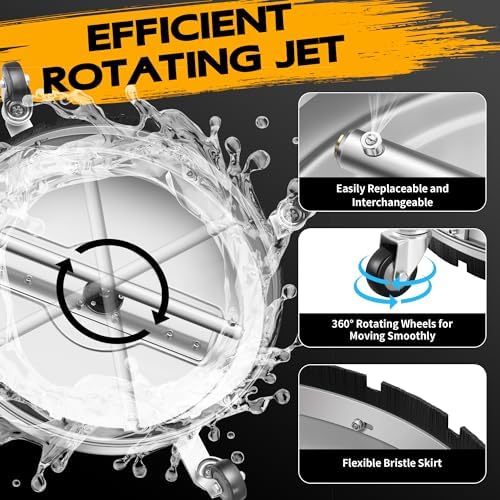 LidoDola 20'' Pressure Washer Surface Cleaner, Power Washer Accessory - Image 4