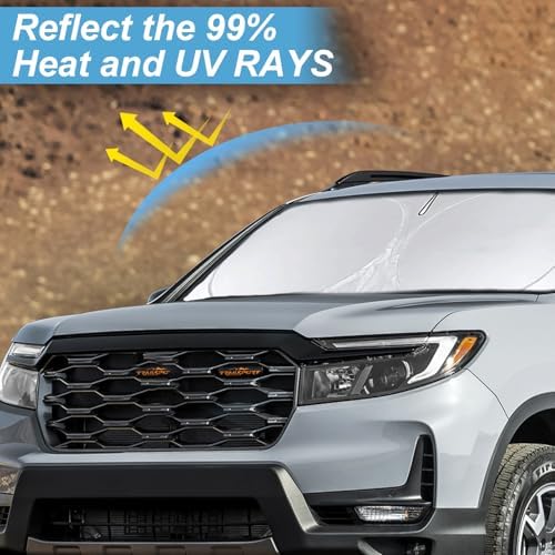 Windshield Sunshade for 2019-2026 Honda Passport Window Sun Visor Shade - Image 2