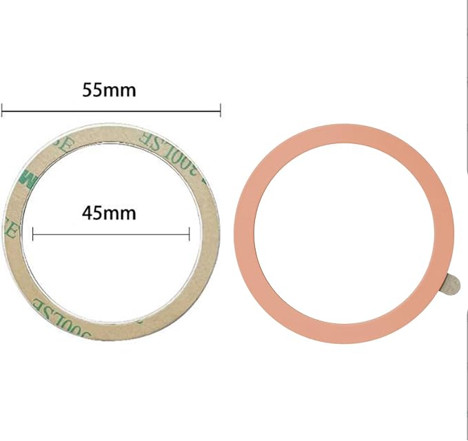 TENOC Universal Metal Ring Sticker, 3Pcs, Rose Gold | Compatible with iPhone/Samsung/Android Cellphones, Magnetic Phone Charger/Mount/Holder Conversion - Image 2