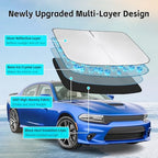 Windshield Sun Shade for Dodge Charger 2011-2026 Sunshade - Image 3