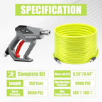 M MINGLE Sewer Jetter Kit for Pressure Washer 150 FT - Image 2