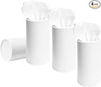 4 PCS Car Tissue Holder, Refillable Round Napkins Containers with Papers Inside, Convenient Travel Tissue Tubes Facial Paper Towel Cylinders for Vehicle Cup Holders (White) by Unknown