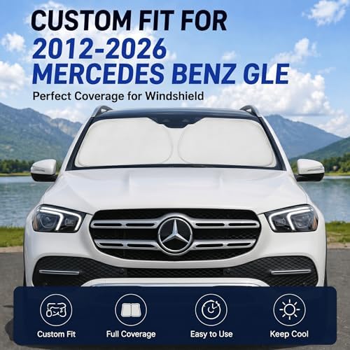 Custom Fit Windshield Sun Shade for Mercedes Benz GLE 350 450 2012-2026 - Image 3