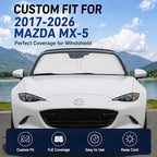 Custom Fit Windshield Sun Shade for Mazda MX-5 Miata Convertible 2016-2026 - Image 2