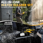 800PSI Cordless Portable Washer for Dewalt 20V Battery, Portable Handheld Washer with Brushless Motor, 6-in-1 Nozzle, 3 Level Adjustable for Car Yard Fence Wall Clean (Battery Not Included) - Image 6