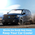 TINGLU Sun Shade for Kia Telluride 2020-2024 2025 Accessories Windshield Sun Shade Window Shade UV Rays Protection Sun Visor Cover with Steering Wheel Sunshade Storage Bag - Image 5