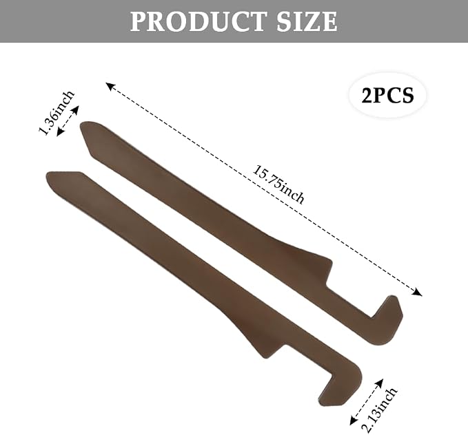 IHOTDER Car Seat Gap Filler,Super Flexible Car Side Seat Gap Filler Car Accessories for Women & Men,Universal CCar Organizer Between Seats for Tightly Filling Seat Gaps(Brown/2PCS) - Image 2