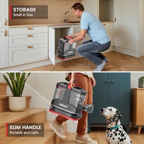 Portable Carpet & Upholstery Cleaner Machine,15 Kpa Strong Suction Couch Cleaner Machine for Pet Stain, Rug, Couch, Car, Furniture & Stair, Spot Cleaner with Versatile Tools & Self-Cleaning System - Image 6