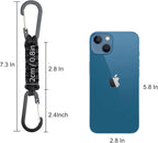 BRAVESHINE Paracord Keychain Carabiner Clip | D Ring Hanger Lanyard Hook | 7.3inch Long | for Stroller, Water Bottle, Key, Backpacks, Men, Women, Luggage, Car Seat Headrest, Fence, Bag Charms - Image 2