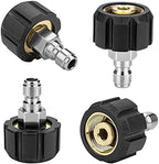 Pressure Washer Quick Connect, M22-14MM To 1/4 Inch Adapter Fittings, 2 Set - Image 3