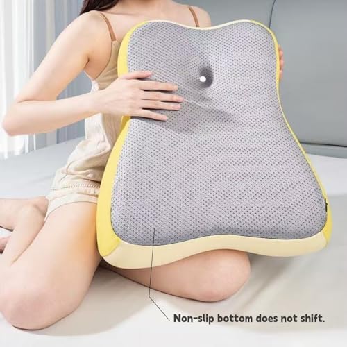 Wedge Pillow for Sleeping, Memory Foam Body Support Pillow for Couples, Orthopedic Positioning Cushion for Reading, Back Hip Knee Pain Relief, Removable Washable Cover (Yellow) - Image 6