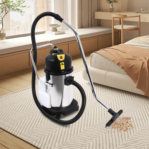 30L/8Gal Commercial Carpet Cleaner, 3 in1 Wet Dry Extractor Vacuum Upholstery Cleaner Machine with Long Flat/Dust/Water Vacuum Head, 1000W Professional Floor Cleaning Machine for Carpet Sofa Curtain - Image 2