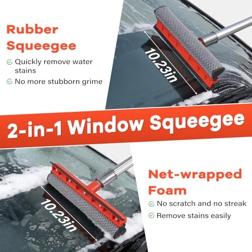 Car Wash Brush with Long Handle,Car Clean Kit with Extension Pole - Image 4