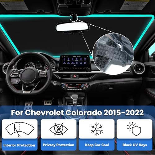 Windshield Sunshade for 2015-2022 Chevy Colorado Chevrolet Colorado - Image 2