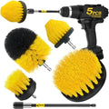 Holikme 5Pack Drill Brush Set with Extension for Car & Bath Detailing by Holikme