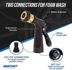 SwiftJet Car Wash Foam Gun + Microfiber Wash Mitt - Foam Cannon Works with Any Soap - Garden Hose Car Foam Sprayer - Car Wash Kit - Car Accessories Foam Blaster (Orange Foam Gun with Mitt) - Image 5