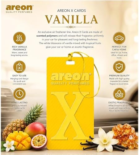 AREON X Version Vanilla Hanging Best Car Air Freshener - Long Lasting Scent for Car or Home - Long Lasting, Fresh, Luxurious Scent - Image 6