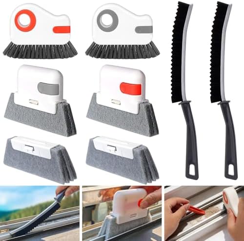 XANGNIER Window Track Cleaning Tools,Window Sill Cleaner Tool Kit,8 Pcs by XANGNIER