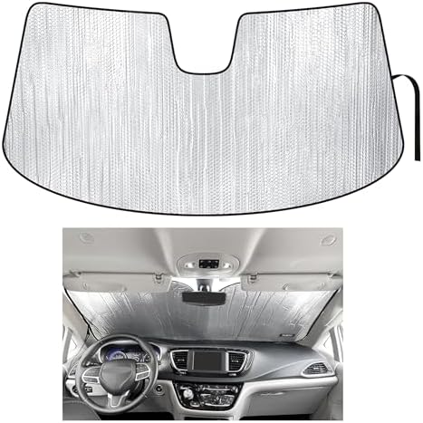 Front Windshield Sunshade for 2017-2026 Chrysler Pacifica Minivan by YelloProAutomotive