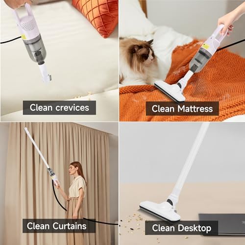 Handheld Vacuum Cleaner,6 in 1 Corded Stick Vacuum Cleaner(White) - Image 6