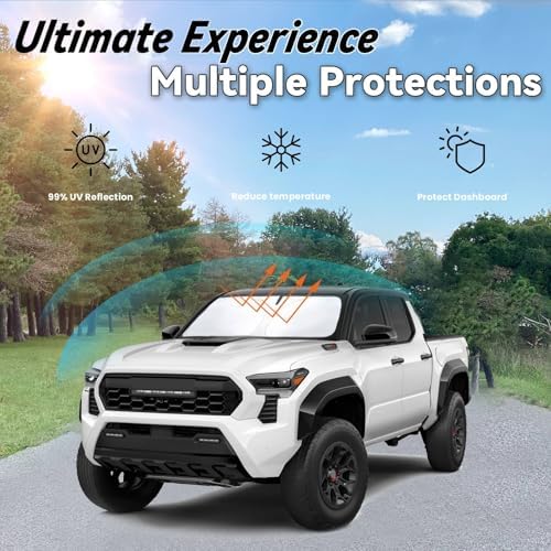 Windshield Sun Shade for Toyota Tacoma 2016-2025 2026 Accessories - Image 3