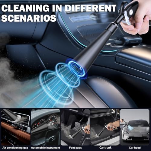 Dry Cleaning Gun,High-Pressure Air Blow Gun,Car Cleaning Gun,Air Nozzle Blow Gun, Car Air Blow Gun with 2 Nozzles,Works with Air Compressor and Quickly removes Surface Dirt and dust - Image 4