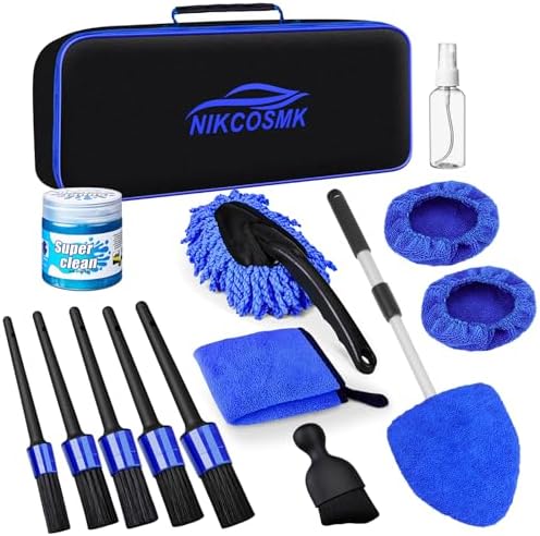 Windshield Cleaner Tool, Car Interior Detailing Cleaning Brush Kit by NIKCOSMK