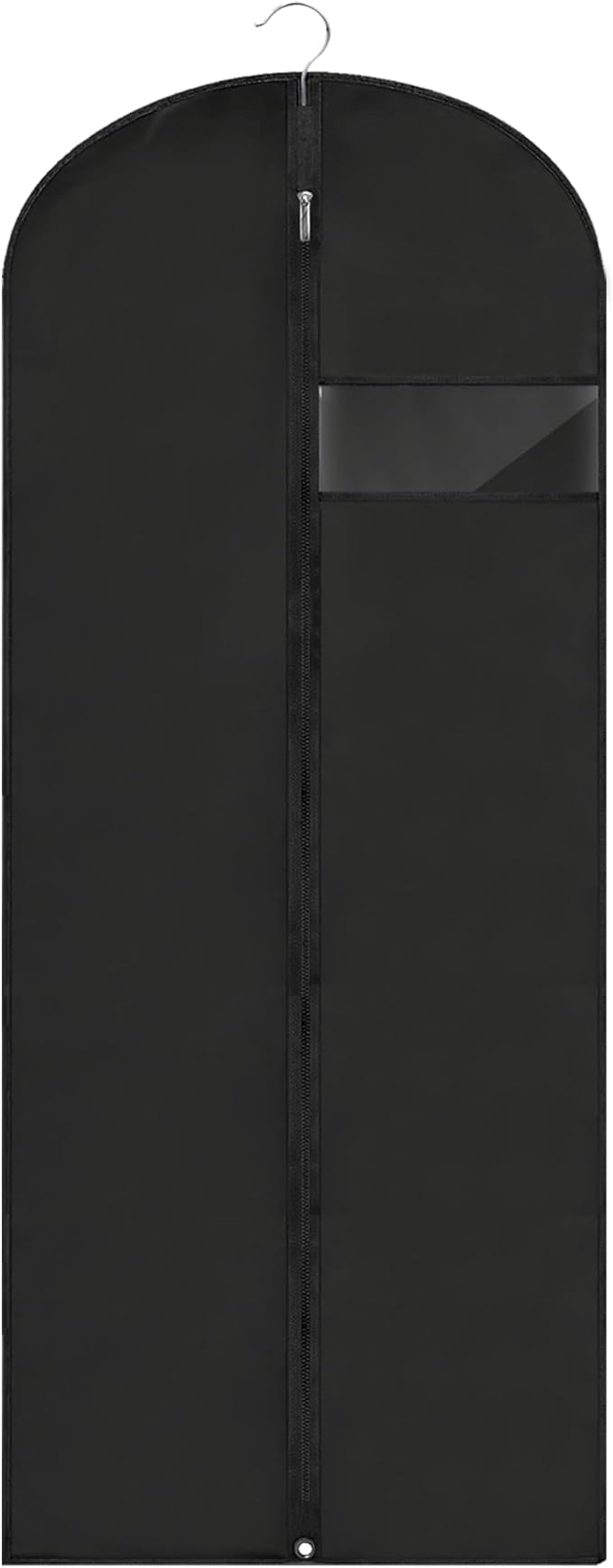 Dress Bags for Gowns Long, 60'' Garment Bags for Hanging Clothes, Suit Bag Cover for Storage and Travel (Black) by LXLOVESMEggRings