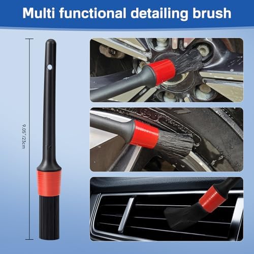 4 Pack Car Wheel and Tire Cleaner Brushes Kit Auto Motorcycle Rim Hub Ultra Soft Microfiber No Spatter Bendable Woolies Bristle Cleaning Set - Image 5