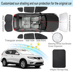 TINGLU Window Shades for Nissan Rogue 2014-2020(NOT for Rogue Sport & 2021 Rogue 3rd Gen. T33) Accessories Full Windows Rear Triangular Windshield Sun Shade Sun UV Rays Privacy Protection 8PCS - Image 3