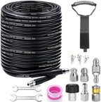 150FT Sewer Jetter Kit for Pressure Washer, 5800PSI Drain Cleaner Hose by Trustworthy