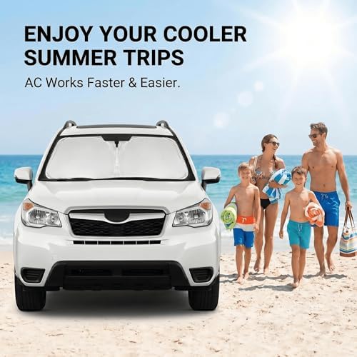 for Subaru Forester 2014-2018 Windshield Sun Shade Front Window Shade Custom Fit Forester Accessories Sun Visor Foldable Shade Blocks UV Rays Summer Must Have Car Accessories - Image 4