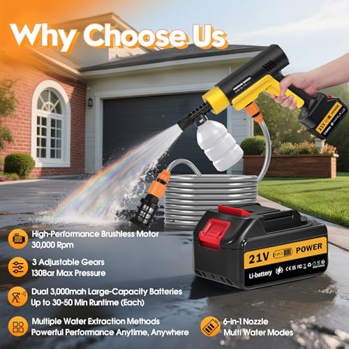 Cordless Portable Washer, Handheld Washer with 3 Adjustable Modes - Image 2