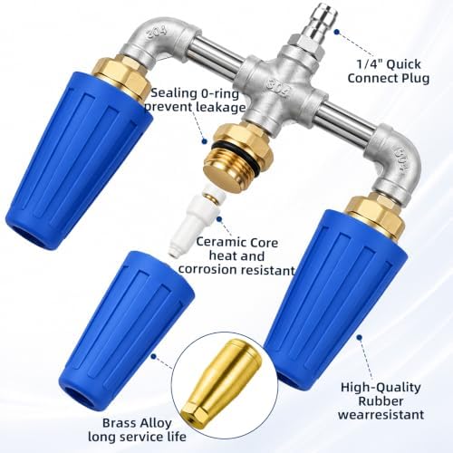 Triple Pressure Washer Turbo Nozzle, 3-Head, 1/4-Inch Quick Connect - Image 4