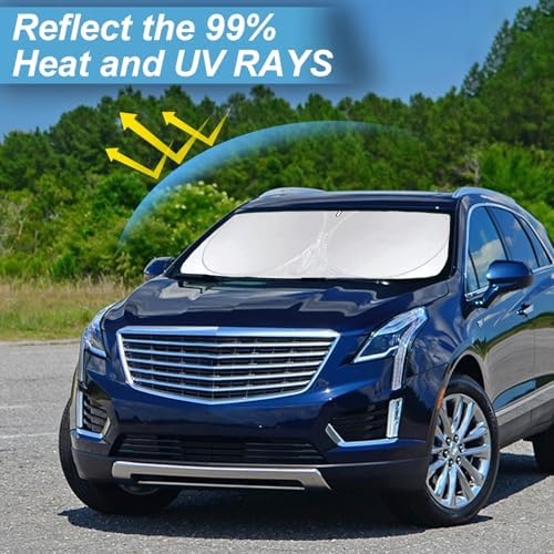 Custom fit XT5 Windshield Sunshade for 2017-2024 2025 2026 Cadillac XT5 - Image 2
