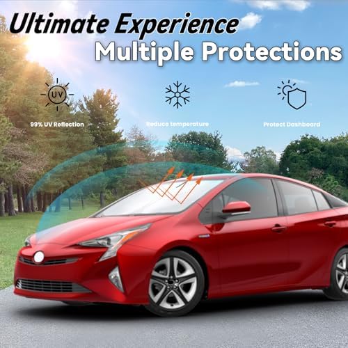 Windshield Sun Shade for 2010-2022 Toyota Prius Hatchback - Image 3