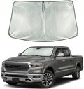 Windshield Sun Shade Custom Fit for 2019-2026 Dodge RAM 1500, Advanced Diamond-Patterned Heat Shield to Block UV Rays, Foldable Truck Visor, Precise Mirror Cutout by Giselia