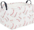 FXOLCSHE Easter baseball basket,Kids Storage Basket,Boys baseball hamper,Waterproof foldable laundry basket,baby Room Decor(Baseballs) by FXOCSHE