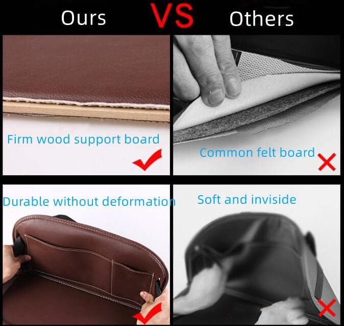 Upgraded Car Back Seat Organizer with Foldable Table Tray Tissue Holder Backseat Car Organizer Kick Mats Back Seat Protector for Kids (tray black 2 pcs) - Image 7
