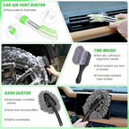 Nilight 27PCS Car Detailing Kit for Interior Exterior Car Care, Green - Image 4