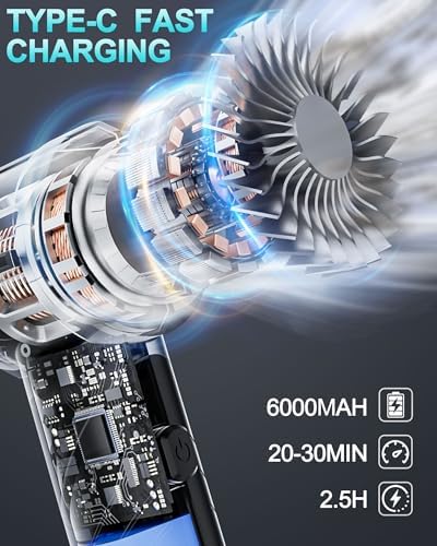 houscly Car Vacuum Cordless Mini Handhled 4-in-1 High Power Cleaner 20000Pa - Image 5