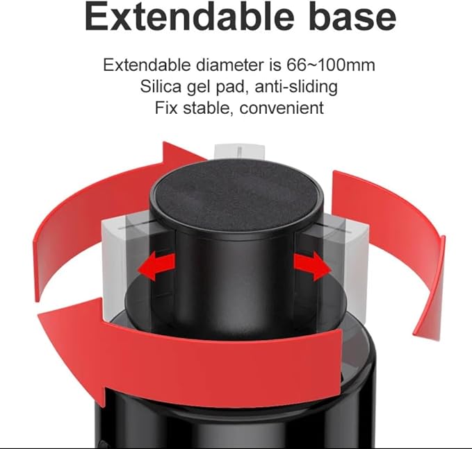 Car Cup Holder Expander with Adjustable Base, Cupholder Extender Holder for Car Compatible with Hydro Flasks 32/40 oz, Fits Yeti 24/36/46 oz, Other Large Bottles in 3.4"-3.8" - Image 7