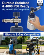 MJJC PRO V3.0 Ultimate Foam Cannon for Pressure Washers – Professional Car Wash Accessory Kit with Thick Foam, Stainless Steel, 44 fl oz Bottle (Pro V3.0 (1/4" Quick Connector) + SOAP Sample) - Image 3