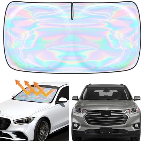 for Chevrolet Traverse 2018-2024 2025 2026 Windshield Sun Shade - Custom Fit Chevrolet Traverse 4 Layers Sunshade Foldable Front Window Sunshade Sun Visor Protector Block UV Rays Keep Your Car Cooler by Unknown
