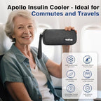 apollo walker Insulin Cooler Travel Case with Ice Packs and Insulation | TSA Approved Includes 2 x 90g ice packs for 9-hour cooling insulin pens & syringes for Diabetics to Carry (Black) - Image 5