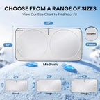 Windshield Sun Shade, Reflective Sunshade for Car Windshield with Mirror Cut-Out, Blocks 99% UV Rays & Keeps Vehicle Cool, Fits Cars, Trucks, SUVs & Vans, Fade-Resistant, (Medium) - Image 4
